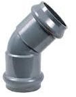 UPVC Push-In Elbow 45°